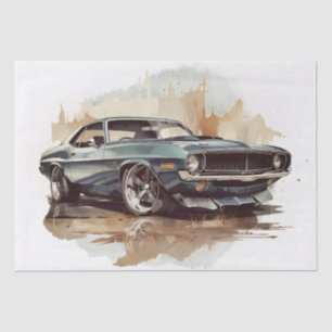 Muscle Car Decoupage Tissue Paper