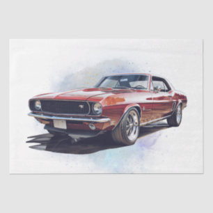 Muscle Car Decoupage Tissue Paper