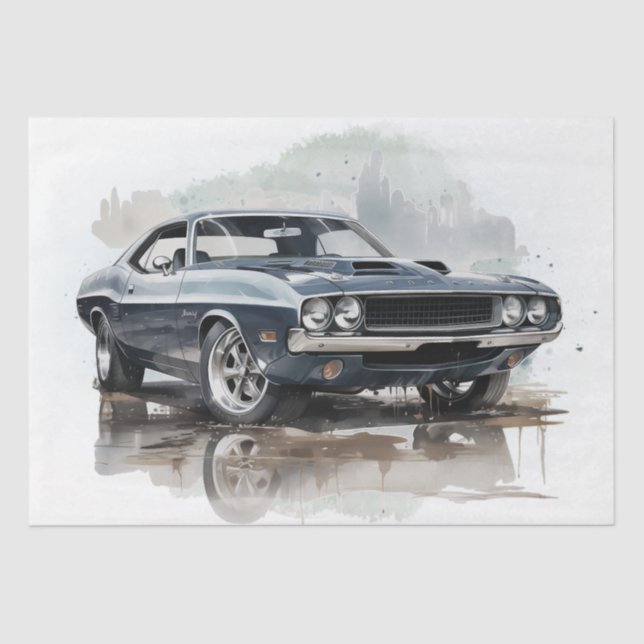Muscle Car Decoupage Tissue Paper (Front)