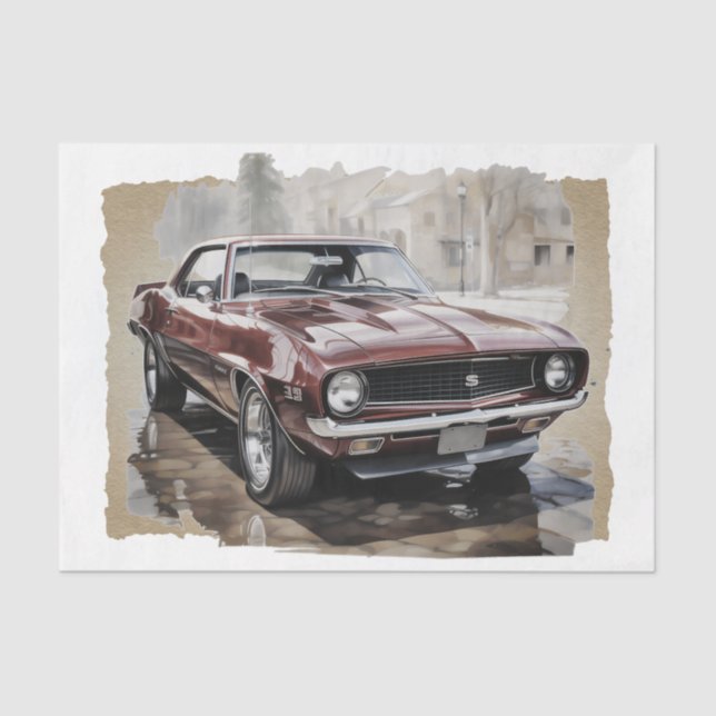 Muscle Car Decoupage Tissue Paper (Front)