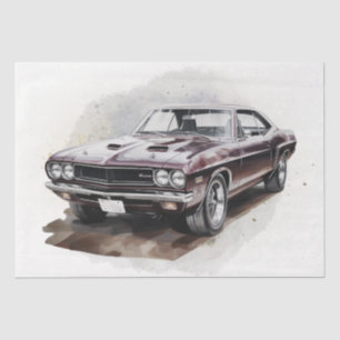 Muscle Car Decoupage Tissue Paper