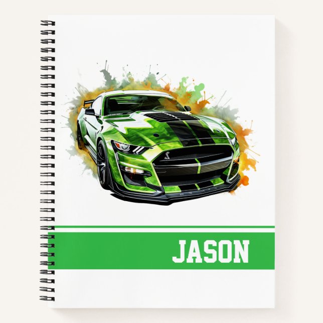 Muscle Car Notebook (Front)