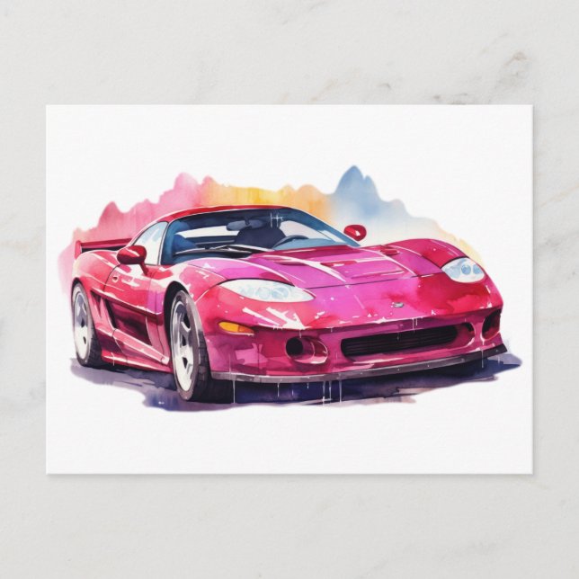    Muscle Car Postcard (Front)