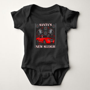 Muscle Car Santa's New Sleigh Ugly Holiday Sweater