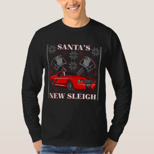 Muscle Car Santa's New Sleigh Ugly Holiday Sweater