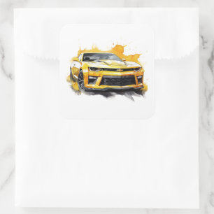 Muscle Car Square Sticker