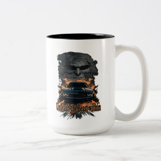 Muscle Car, Unleash the Beast Two-Tone Coffee Mug