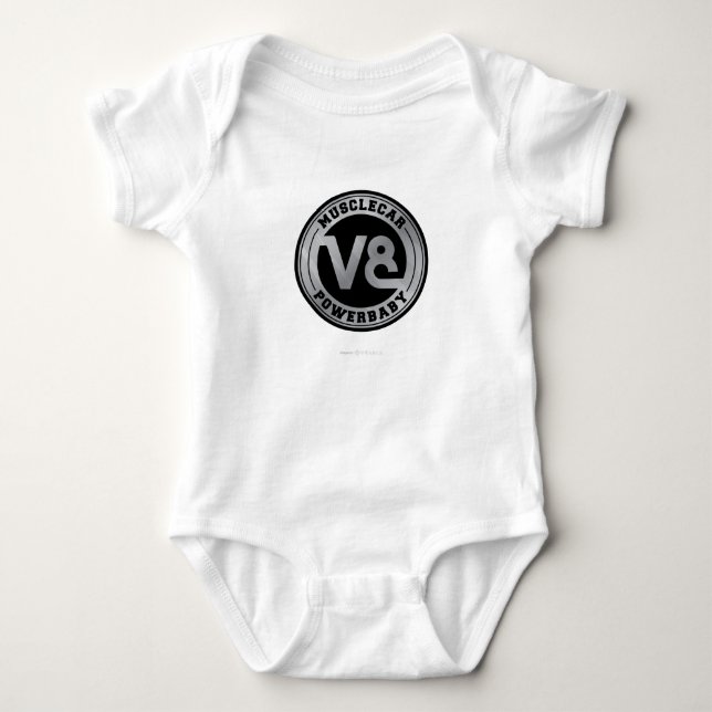 Muscle Car V8 Baby Bodysuit (Front)