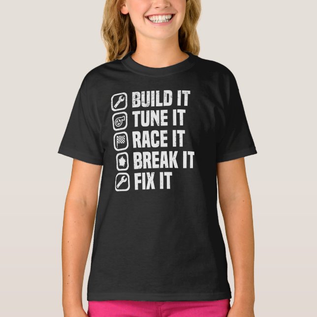 Muscle Car V8 Turbocharger Tuning Race Car T-Shirt (Front)