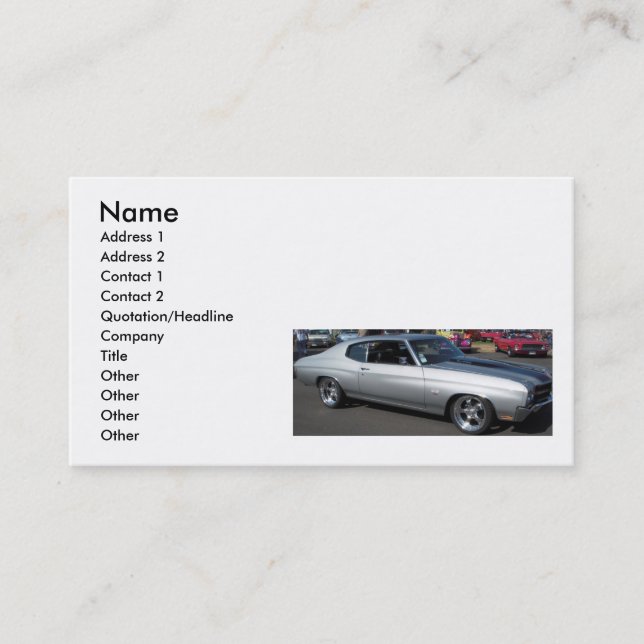 Muscle Cars Business Card (Front)