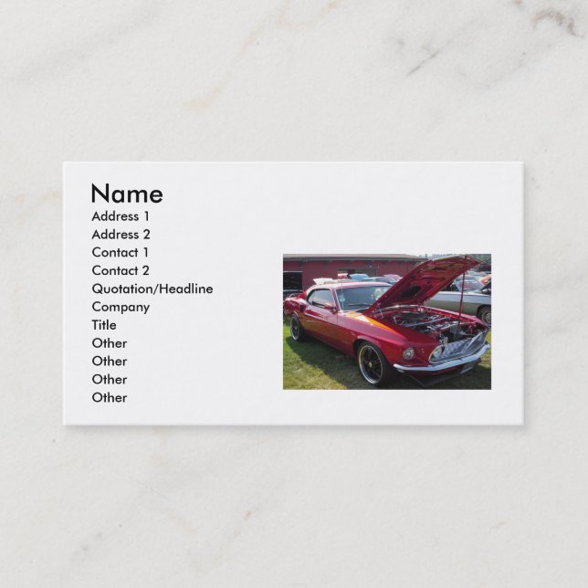 Muscle Cars Business Card (Front)