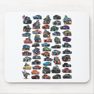 Muscle Cars, Classic Cars, Trucks and a Chopper Mouse Mat