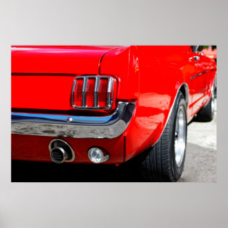 Muscle car's rear side poster