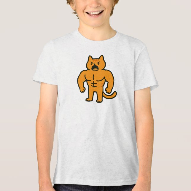 Muscle Cat Tri-Blend Shirt (Front)