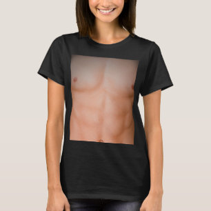 Muscle Chest Fake Body Abs T-Shirt