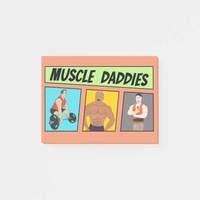 Muscle Daddies Comics Post-it Notes (Front)