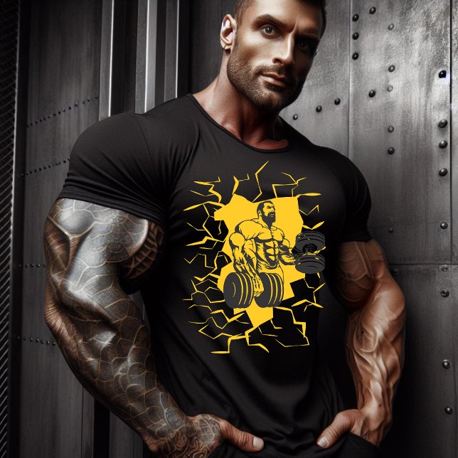 Muscle Fusion Bodybuilder Graphic Art T-Shirt (Creator Uploaded)