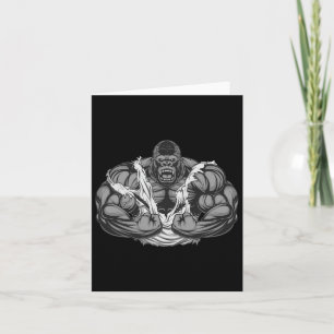Muscle Gorilla Fitness Workout Gym For Lover Bodyb Card