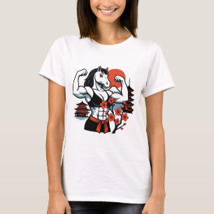 Muscle Horse Lady – Japanese Sakura Art T-Shirt