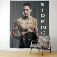 Muscle Man Strength Lift Weights Gym Workout
