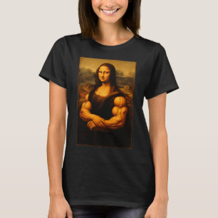 Muscle Mona Lisa Bodybuilder Weightlifting Gym And T-Shirt