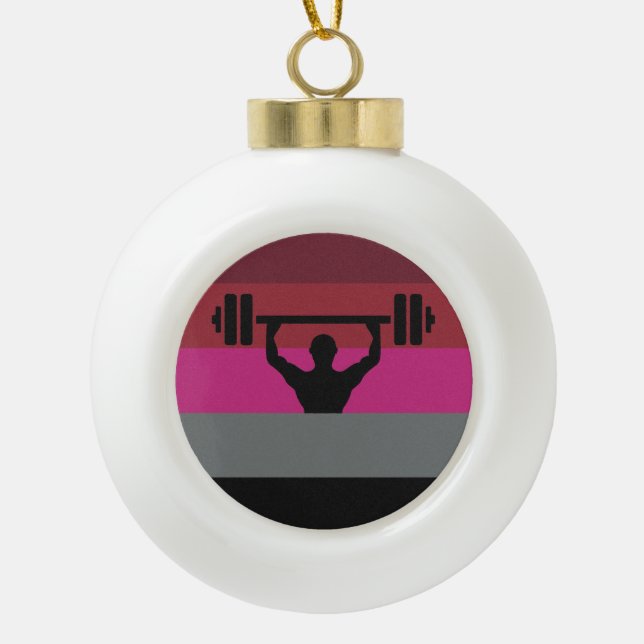 MUSCLE PRIDE CERAMIC BALL CHRISTMAS ORNAMENT (Front)