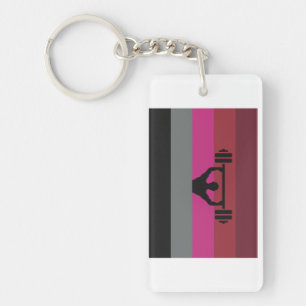 MUSCLE PRIDE FLAG KEY RING