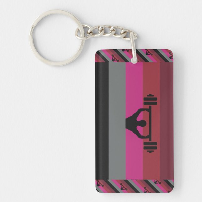 MUSCLE PRIDE FLAG KEY RING (Front)