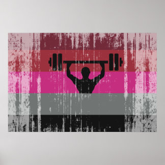 MUSCLE PRIDE FLAG POSTER