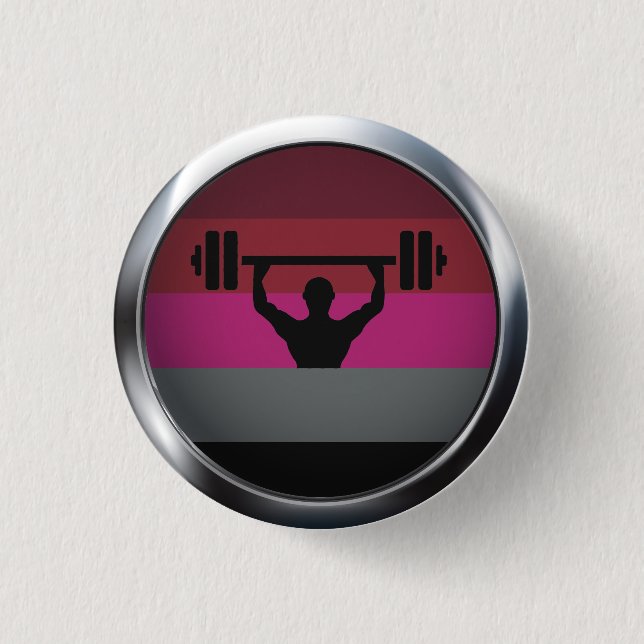 MUSCLE PRIDE MEDALLION 3 CM ROUND BADGE (Front)