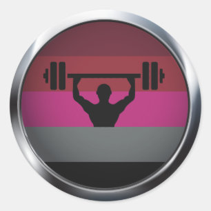 MUSCLE PRIDE MEDALLION CLASSIC ROUND STICKER