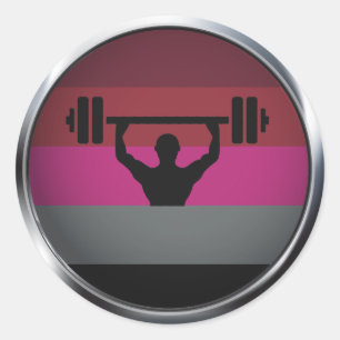 MUSCLE PRIDE MEDALLION CLASSIC ROUND STICKER