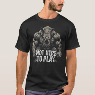 Muscle Rhino Bodybuilding Gym Workout Fitness T-Shirt