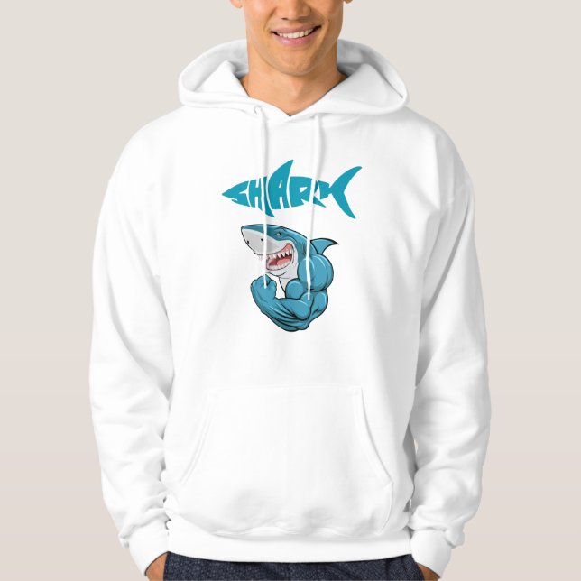 muscle shark hoodie (Front)