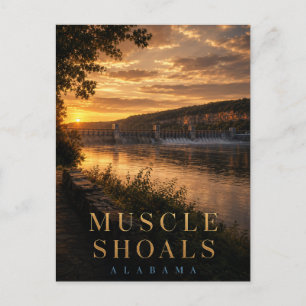 Muscle Shoals Alabama Wilson Dam REALMS Postcard