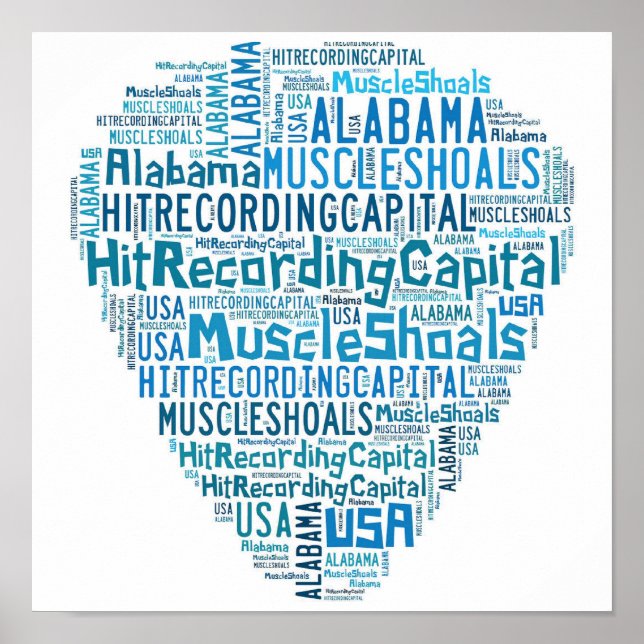 Muscle Shoals pick shaped poster 12x12 (Front)