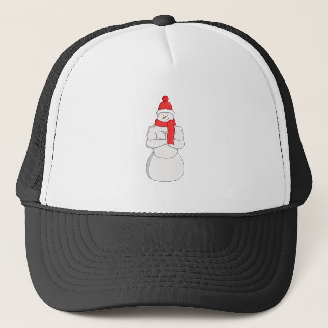 Muscle Snowman Trucker Hat (Front)