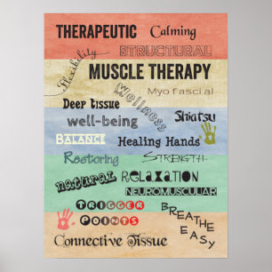 Muscle Therapy Words Poster
