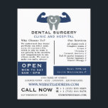 Muscle Tooth Logo, Dentistry, Dentist Advertising Flyer<br><div class="desc">Muscle Tooth Logo,  Dentistry,  Dentist Advertising Flyer by The Business Card Store.</div>