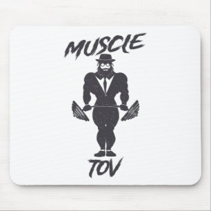 Muscle Tov Weightlifting Bodybuilding Jewish Rabbi Mouse Mat