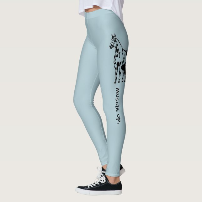 Muscle Up Quarter Horse Cowgirl Equestrian Leggings (Left)