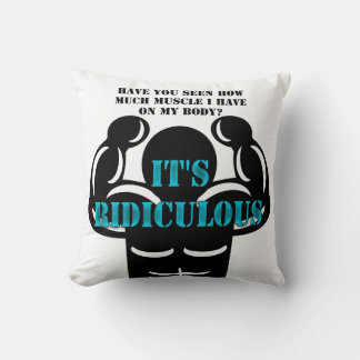 muscles so strong it's ridiculous funny cushion