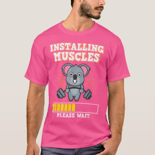 Muscles Weightlifting Strength Barbell Weight Fitn T-Shirt