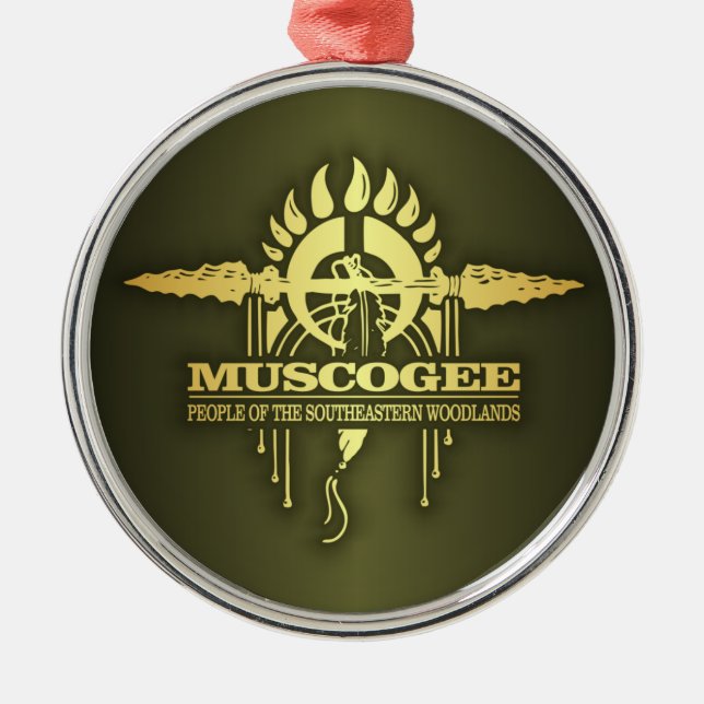 Muscogee 2o metal tree decoration (Front)