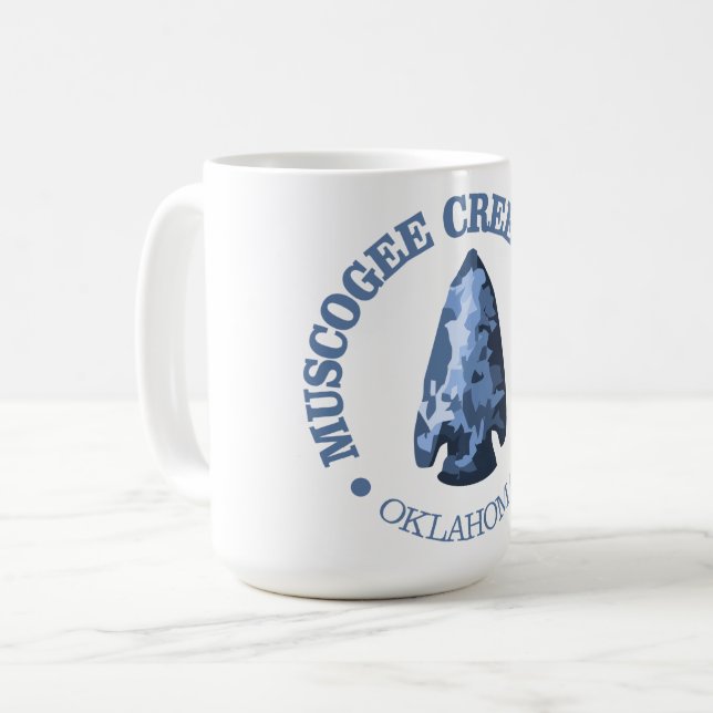Muscogee Creek Nation (arrowhead) Coffee Mug (Front Left)
