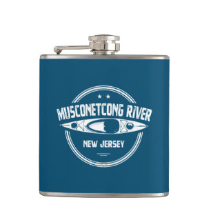 Musconetcong River New Jersey Kayaking Hip Flask