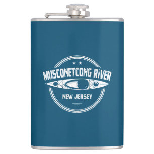 Musconetcong River New Jersey Kayaking Hip Flask