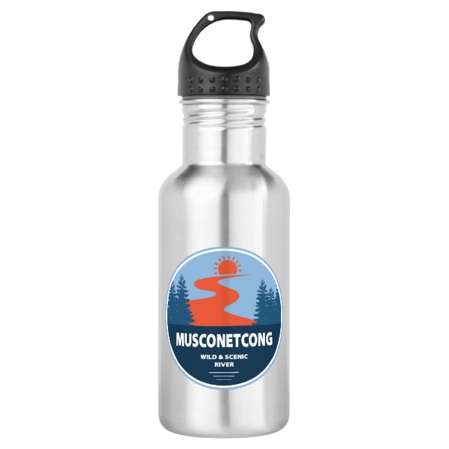 Musconetcong Wild And Scenic River 532 Ml Water Bottle (Front)