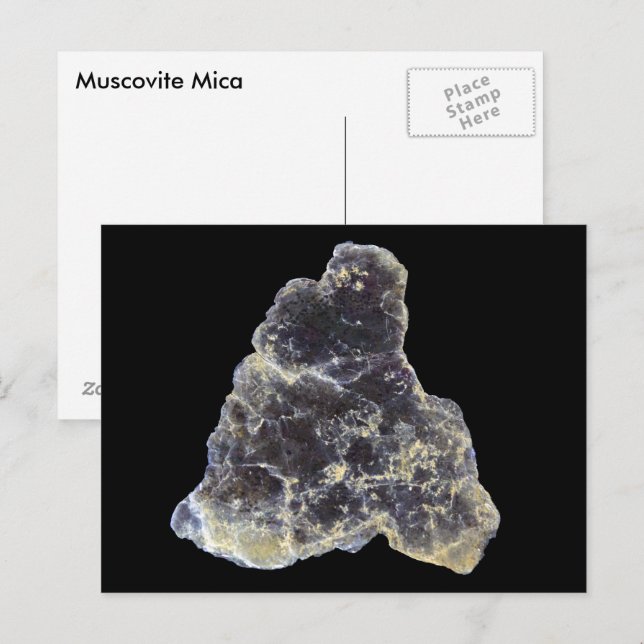 Muscovite Mica Mineral Rock Nature Photography Postcard (Front/Back)