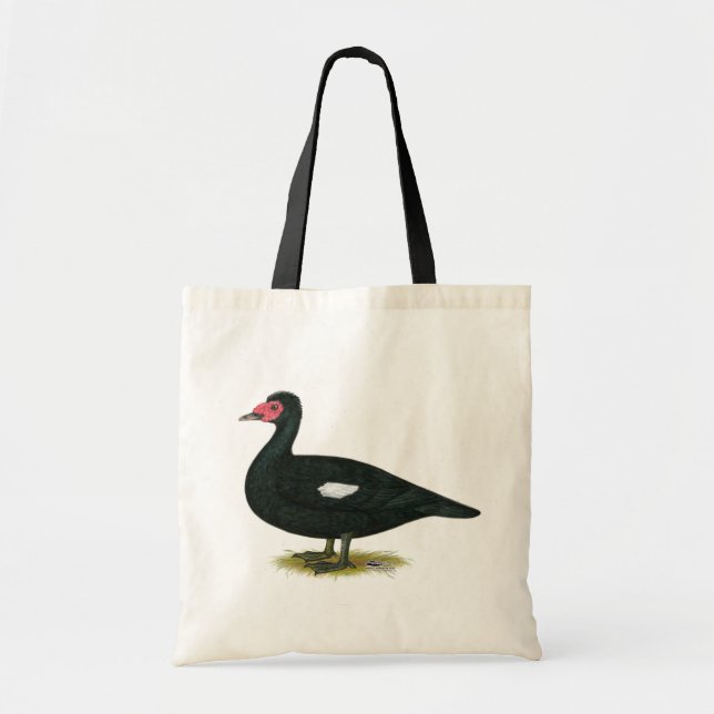 Muscovy Black Drake Tote Bag (Front)